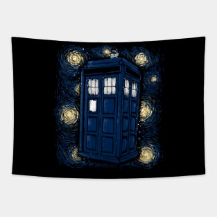 Starry Tardis Tapestry