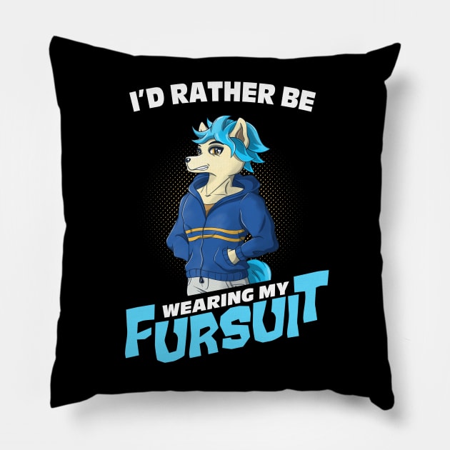 Fursuit Manga Anime Furry Cosplay Fandom Pillow by Foxxy Merch