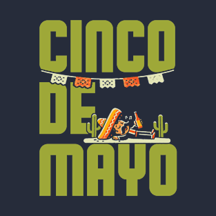 Cinco De Mayo Party Text Design T-Shirt