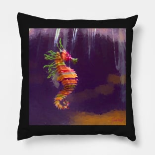 Crayon Ponyfish Painting Pillow