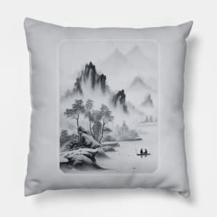 snow covered mountains Pillow