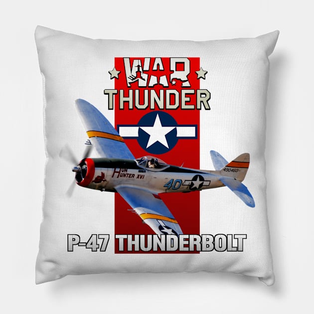 P-47D Thunderbolt Pillow by MilMerchant