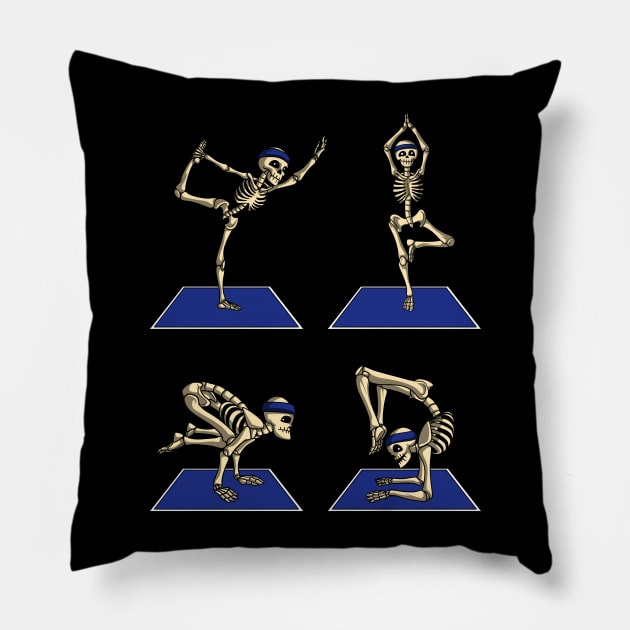 Skeleton Yoga Pillow by underheaven