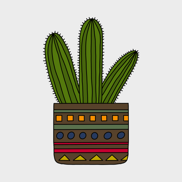 Cute Cactus Design #103: Dark Green Cacti by DreamCactus