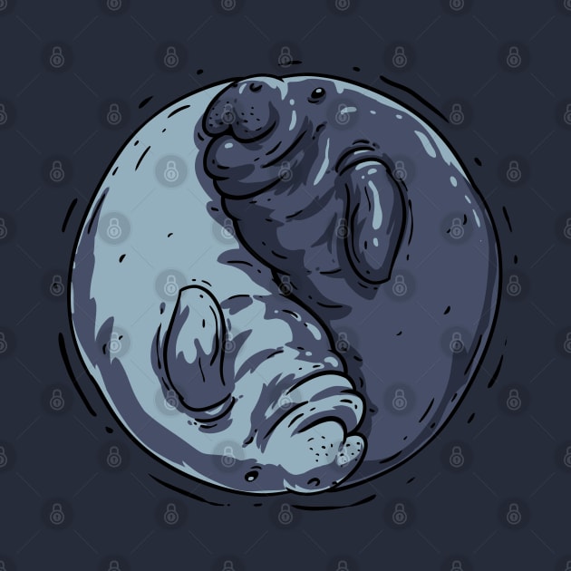 Manatee Yin and Yang by anycolordesigns