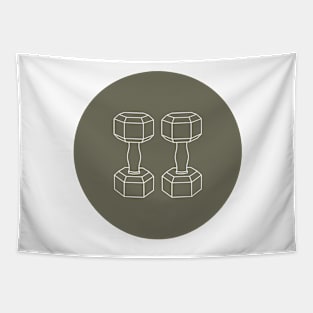 Dumbbells, Gym Workout Tapestry