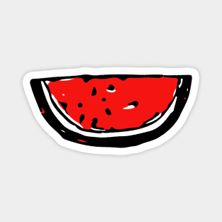 Watermelon Doodle Black Magnet