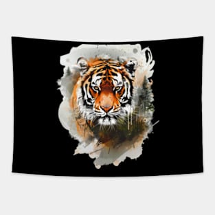 Tiger Beauty and Brawn Tapestry