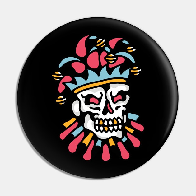 Skull clown Pin by Bojes Art