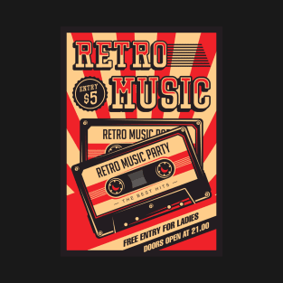 Retro Music Compact Cassette Vintage T-Shirt