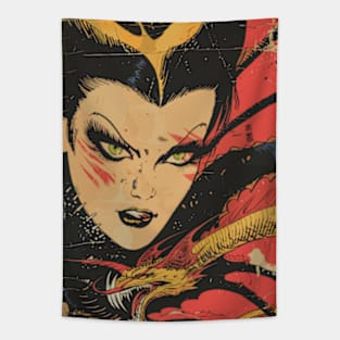 Evil Vintage Witch Tapestry