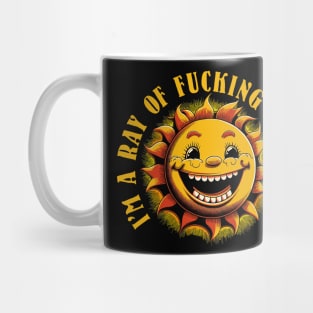 I’m A Ray Of Fucking Sunshine Glass Cup With Wood Lid and Straw, Adult  Humor Cup, Sarcastic Gift, Funny Gift idea, Funny Saying on A Cup