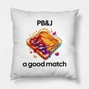 Peanut Butter And Jelly Toast Vintage Yummy Kawaii Breakfast Vintage Pillow