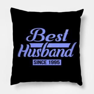 'Best Husband Since 1995' Sweet Wedding Anniversary Gift Pillow