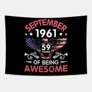 USA Eagle Was Born September 1961 Birthday 59 Years Of Being Awesome Tapestry