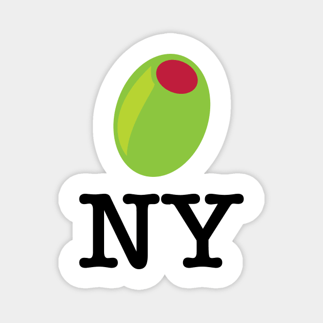 Olive NY Food Pun Green Olive Meme Magnet by PodDesignShop