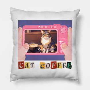 Cat Coffee Lover Pillow