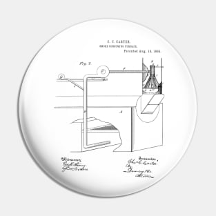 Smoke Consuming Furnace Vintage Patent Hand Drawing Pin