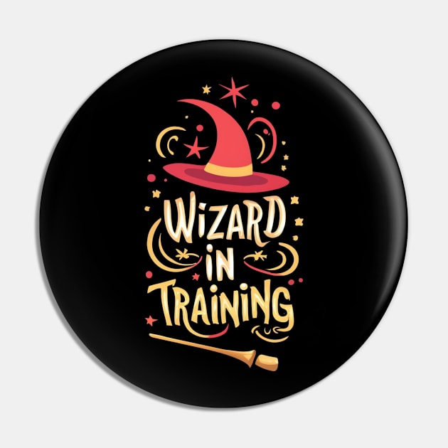 Wizard in Training - Typography - Fantasy Pin by Fenay-Designs