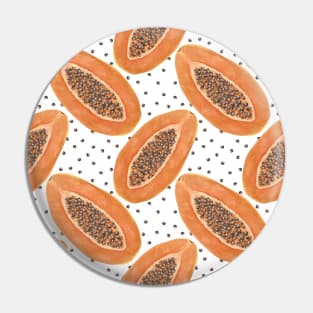 Papaya Polkadot Pattern Pin