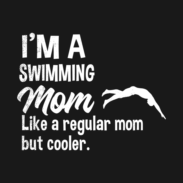 Swimming Cute and funny MOM definition theme with silhouette art by tmuzaa