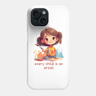 Every Child is an Artist - Kawaii Girl Phone Case