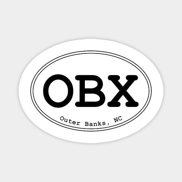 OBX - Outer Banks Oval Design Magnet by dodgemdesigns