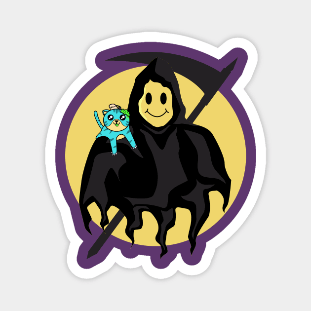 happy grim reaper Magnet by SlaughterSlash