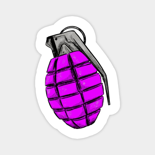 pink grenade. Magnet by   JRF