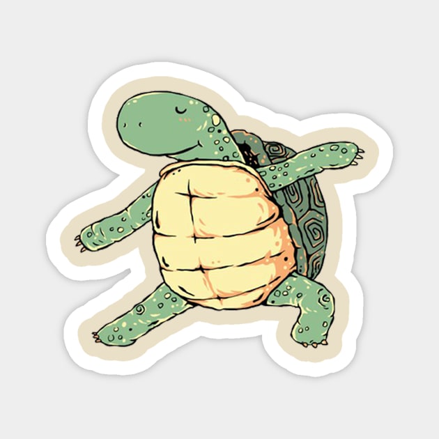 Dancing Turtle Magnet by boozethebozz tees.art