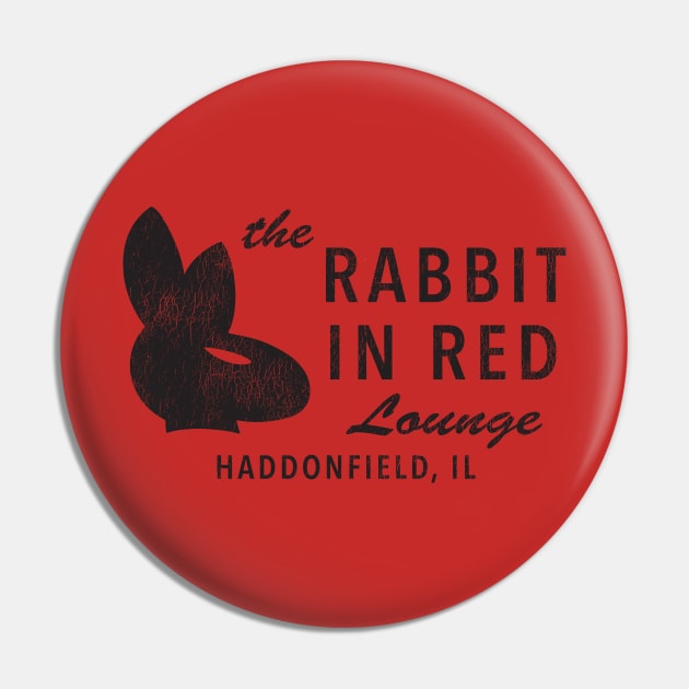 Rabbit In Red Lounge Pin by AnimalatWork