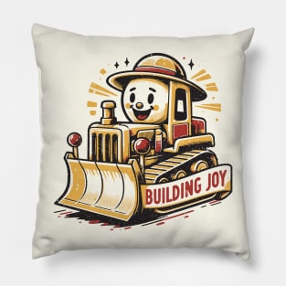 Cartoon of a bulldozer Pillow