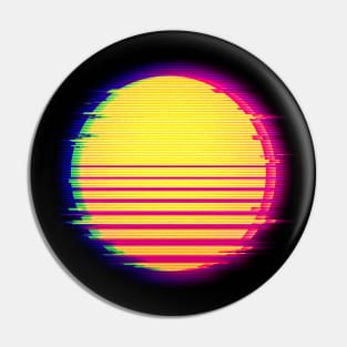 Vaporwave Sun Retro Aesthetic Pin