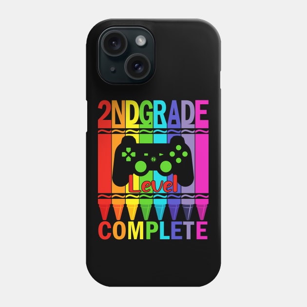 2nd Grade Level Complete Funny Gamer Shirt Back To School Crayons Phone Case by FONSbually