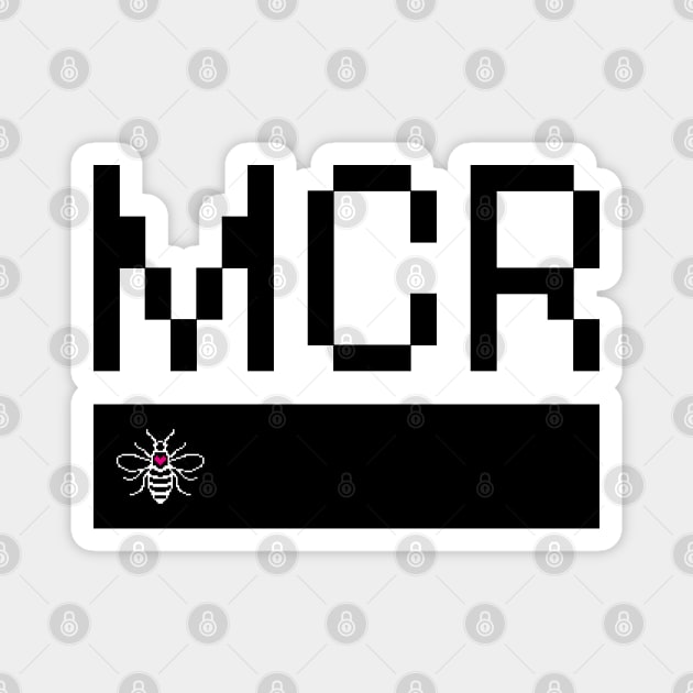 Black Love MCR Manchester Worker Bee Digital Pixel Magnet by Butter Creative