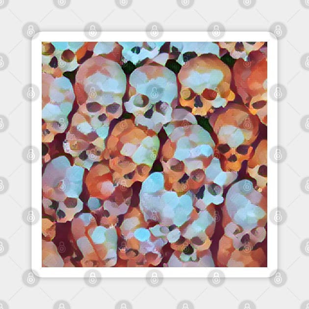 Pastel skulls Magnet by OdllyWeird