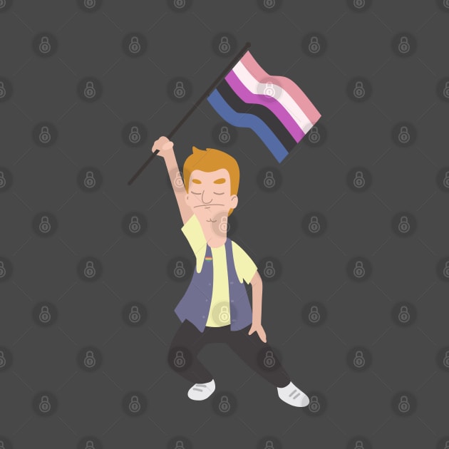 Jimmy Jr. x Gender Fluid Flag by gray-cat