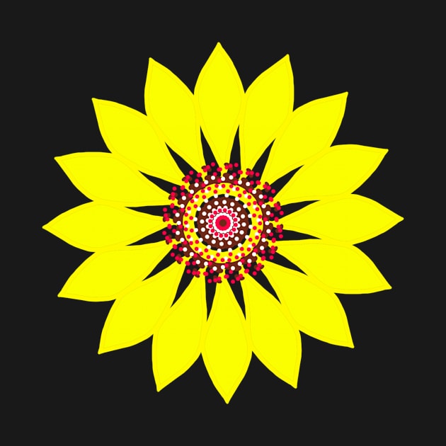 Yellow Sunflower Illustration Vector by Grafititee