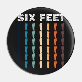 Social Distancing 2020 6 Feet Rule Halloween Pin