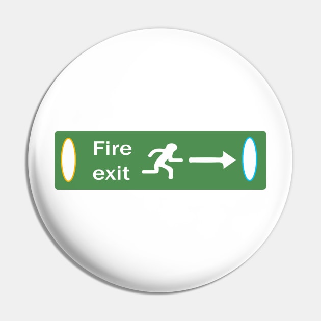 Fire Exit Portal Pin by Nerdragedesigns