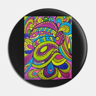 Colorful Original Artwork Acrylic Painting Pin