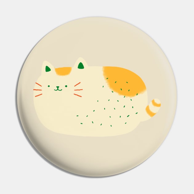 Orange-Spotted Cat Loaf Pin by sinyipan