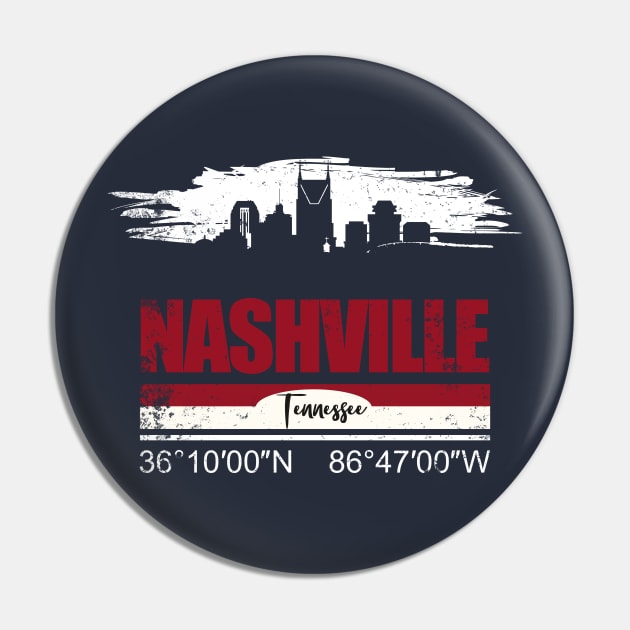 Nashville Tennessee City Pin by DimDom