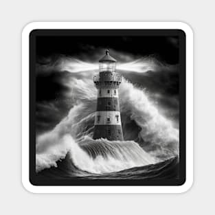 Life in Black and White, Lighthouse Waves Magnet