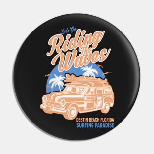 Destin Beach Florida Surfing Paradise Pin