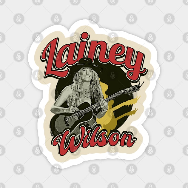 Lainey Wilson // Retro Magnet by Mandegraph