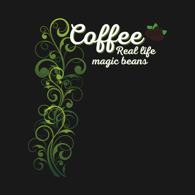 Magic Beans - Kaffee Genuss Bohnen Ranke by Maggini Art