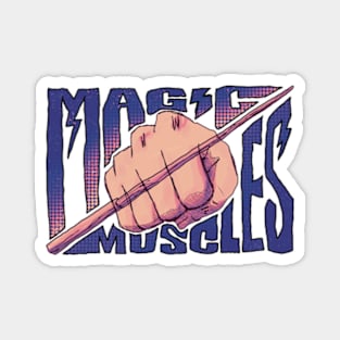 Mashle Magic and Muscles Mash Fist x Wand with Cool Streetwear Graffiti Black Line Magnet