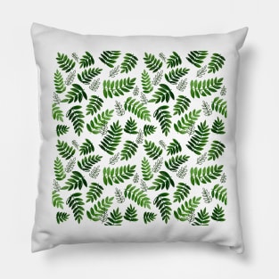 Modern Fern Leaves - Green Pillow