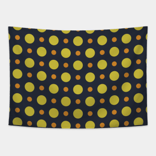 Yellow and Orange Dots Pattern Tapestry